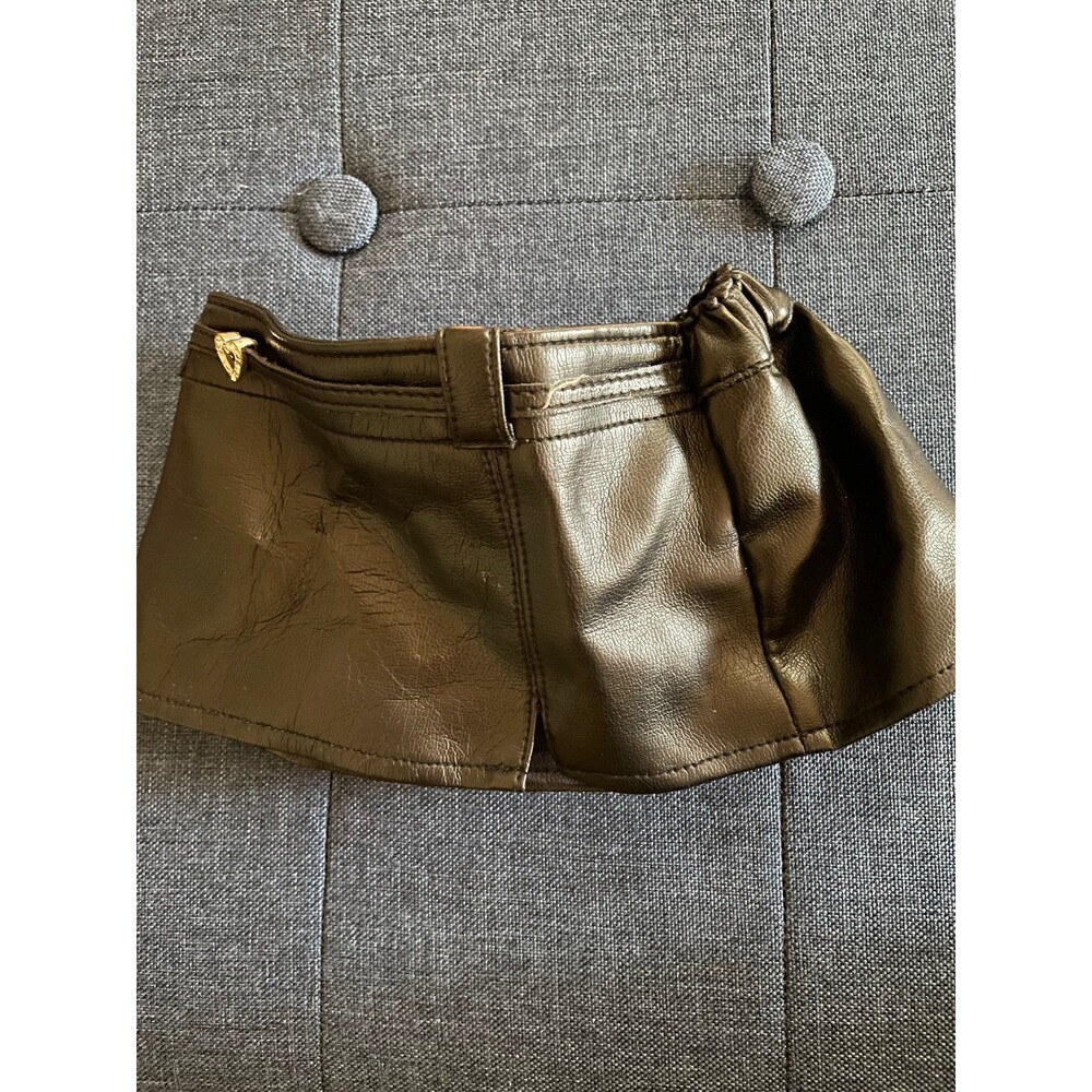 Build-A-Bear BLACK LEATHER-LOOK SKIRT BAB Teddy Clothes